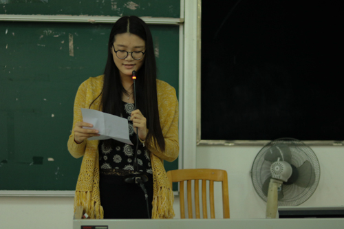 古嘉莹同学发表实习总结