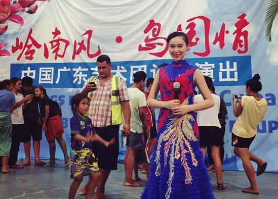 柳雅婧在活动现场(图片转自广外新闻网)