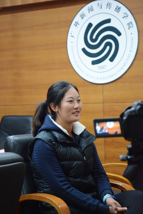 林希妤接受我院记者采访