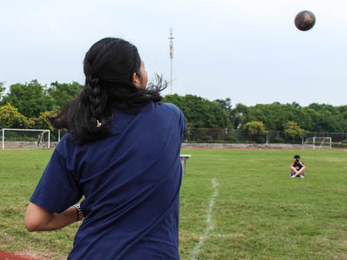 女子铅球第四名吕凯盈